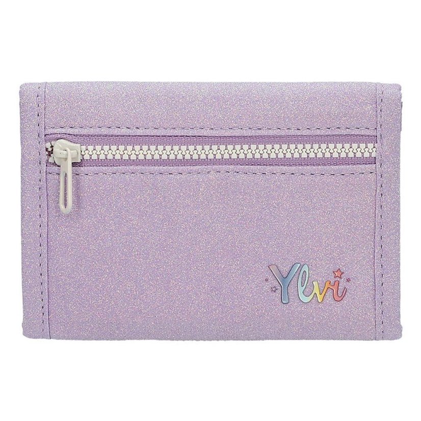 Fabric wallet with Velcro closure – Ylvi unicorn, purple