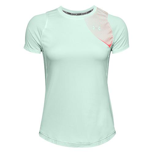 Women's T-shirt UA W UA Qualifier ISO-CHILL Short Sleeve - Color: Turquoise, Size: M
