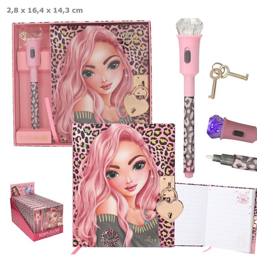 Diary with lock and secret pen with UV light Top Model