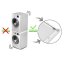 Universal spacer between washing machine and dryer with wooden shelf Meliconi Torre Green+, 656129 white