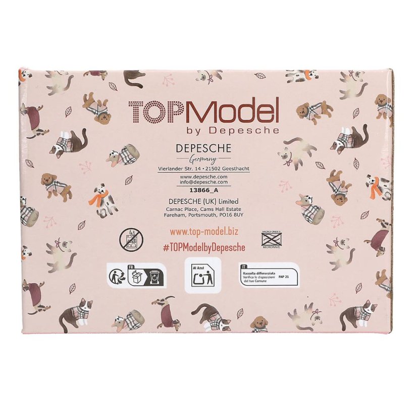 Porzellanbecher mit Widmung „Top Model Fur Ever Friends“
