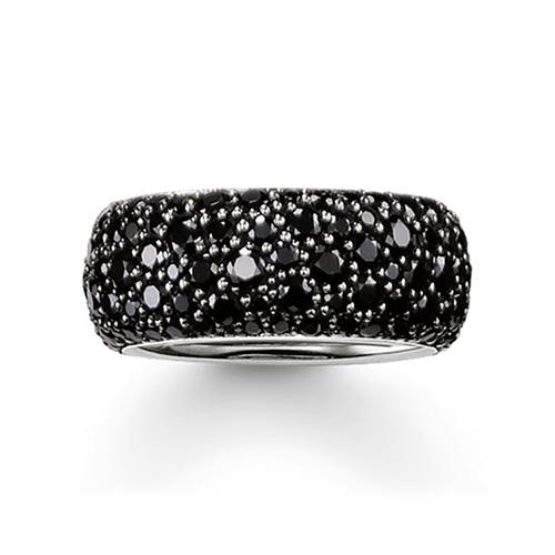 Thomas Sabo Black Zirconia Ring TR2031-643-11-54