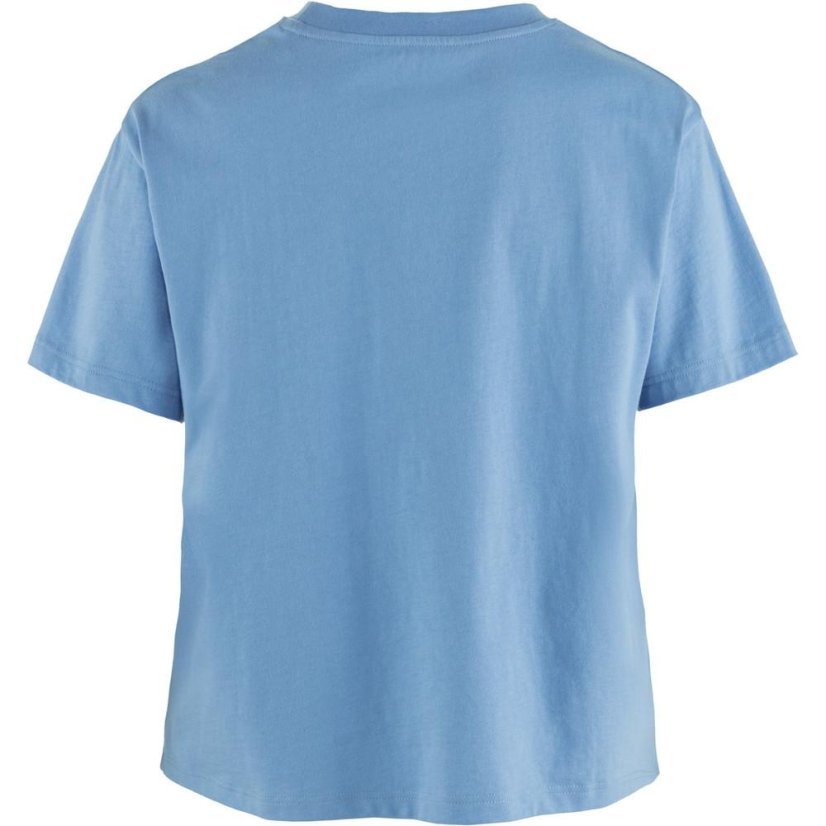 Dámské tričko Fjällräven Fjällblomster Logo T-shirt W - Farba: Svetlo modrá, Veľkosť: M
