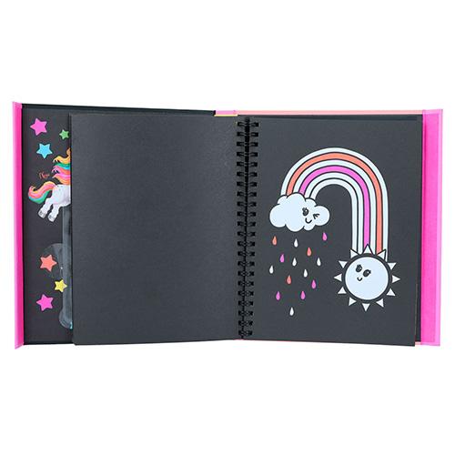 Malbuch mit Filzstiften und Aufklebern Ylvi Neon Colouring Book