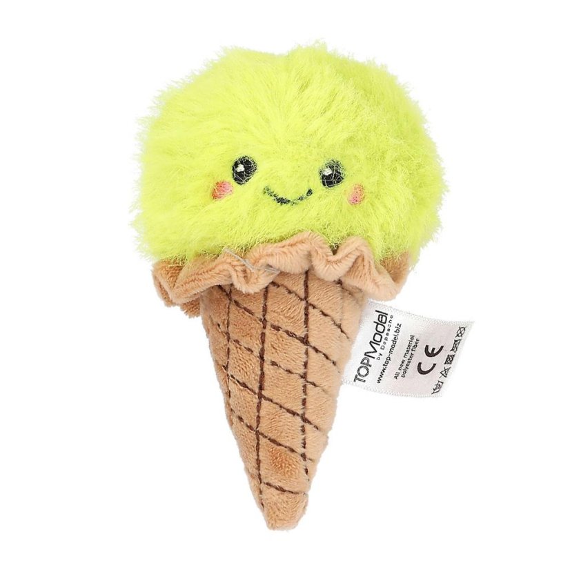 TOPModel Plush Keychain with Carabiner – Lime Ice Cream
