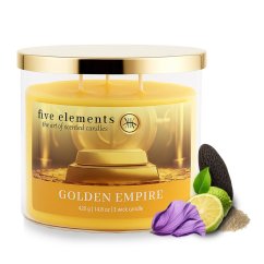 Five Elements Golden Empire scented candle, 420 g, 3 wicks