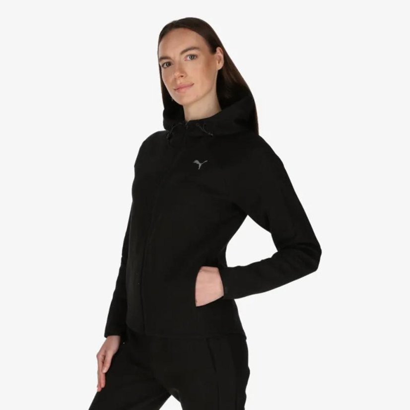 Damen-Sweatshirt Puma Evostripe Full-Zip Hoodie - Farbe: Schwarz, Größe: M