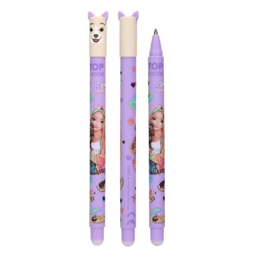 Top Model Sunny Dog Christy Erasable Gel Pen, Purple