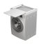 Universal spacer between washing machine and dryer with wooden shelf Meliconi Torre Green+, 656129 white