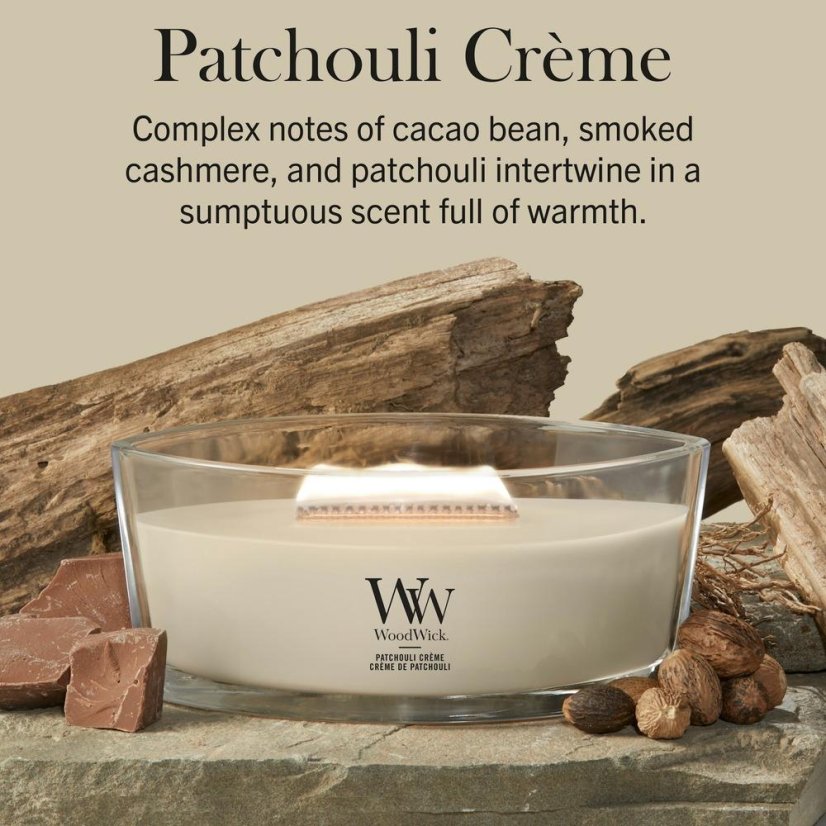 WoodWick Boat Candle, Patchouli Créme