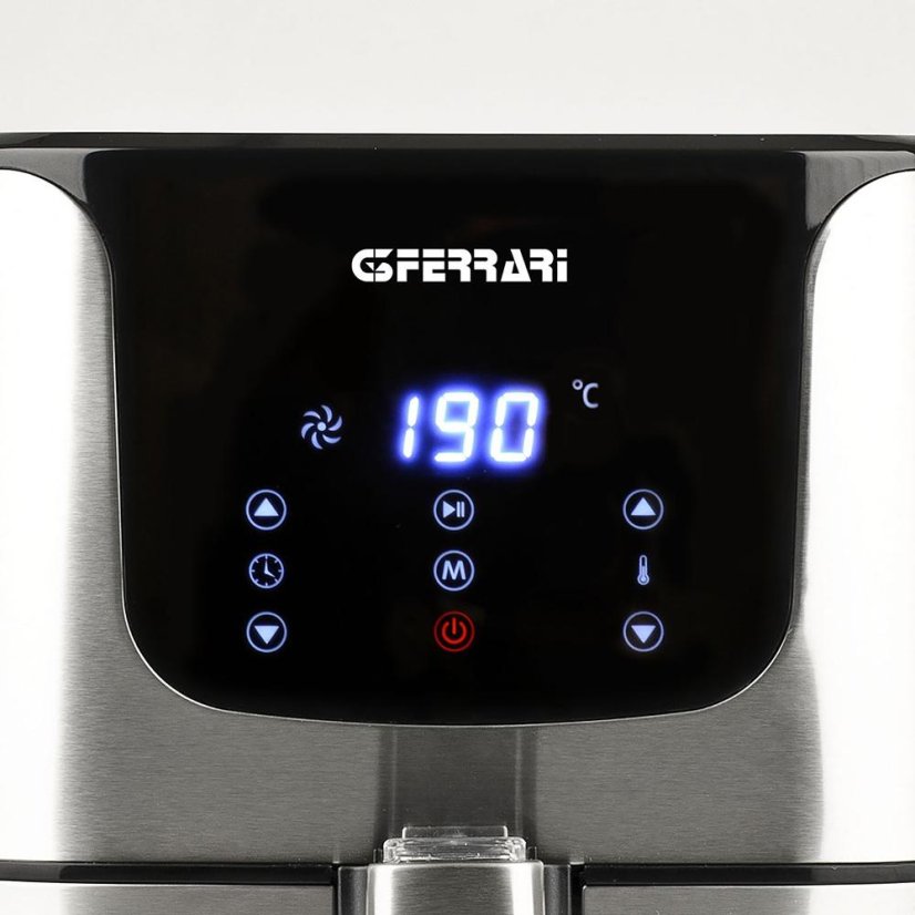 G3Ferrari Friggisano G10125 black and silver hot air fryer