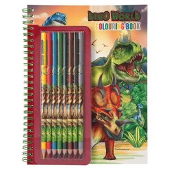 Omaľovánky s pastelkami Dino World Carnotaurus