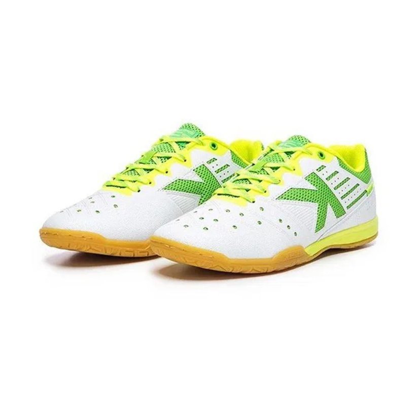Sálová obuv Kelme Feline 6.0 - Barva: Bílá/zelená, Velikost: 38