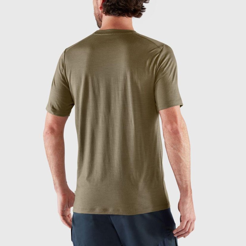 Pánské tričko Fjällräven Abisko Wool SS M - Farba: Žltá, Veľkosť: XS