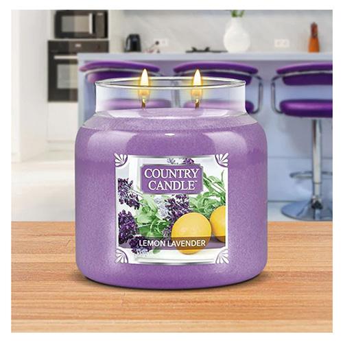 Country Candle közepes méretű gyertya, Lemon Lavender