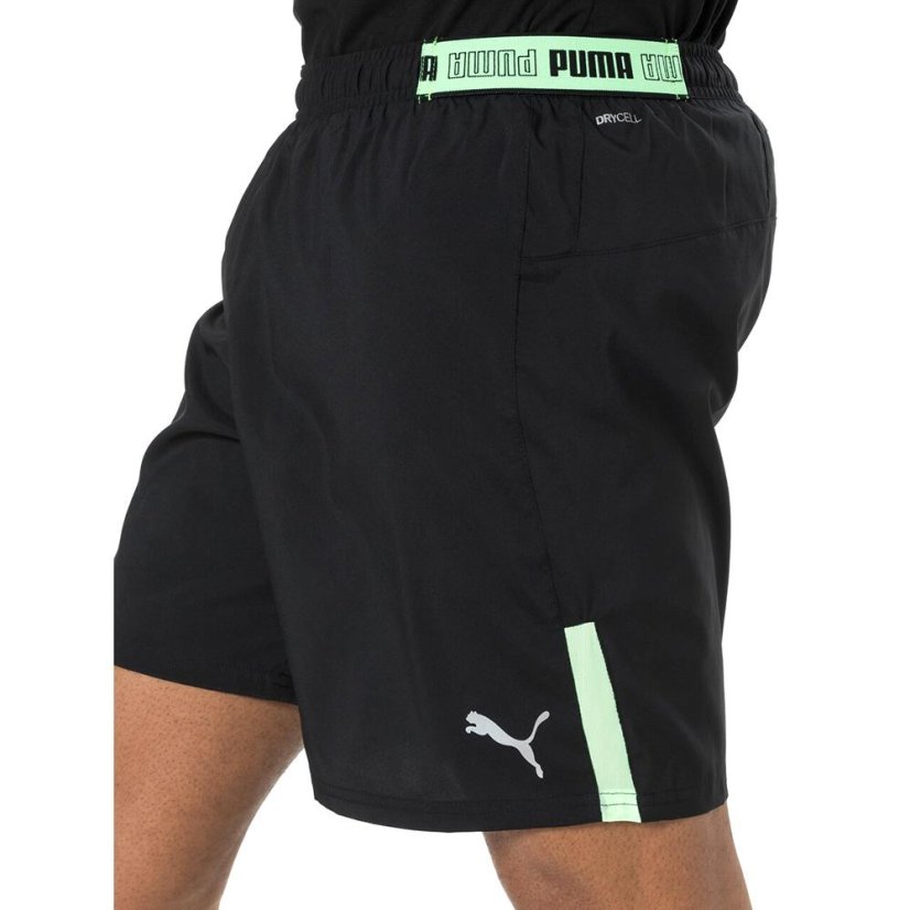 Puma Run Lite Woven 7" futószort - Szín: Fekete, Méret: S
