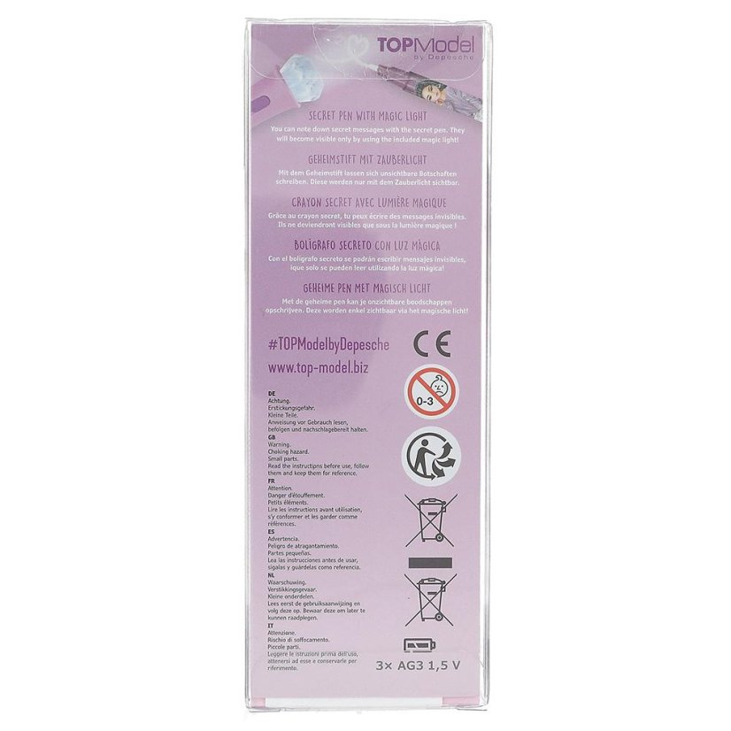 Unsichtbarer Stift mit UV-Licht Top Model Miju