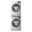 Universal spacer between washing machine and dryer with wooden shelf Meliconi Torre Green+, 656129 white