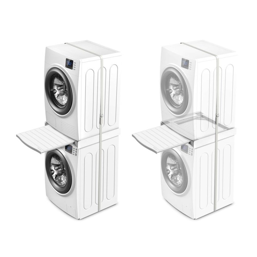Universal spacer between washing machine and dryer with pull-out shelf Meliconi Torre Smart 656113