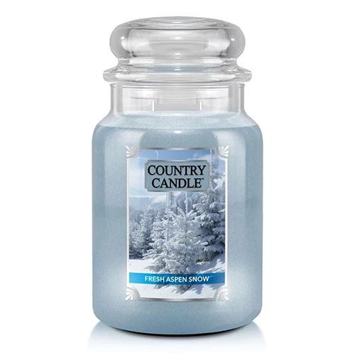 Country Candle Kerze groß, Fresh Aspen Snow