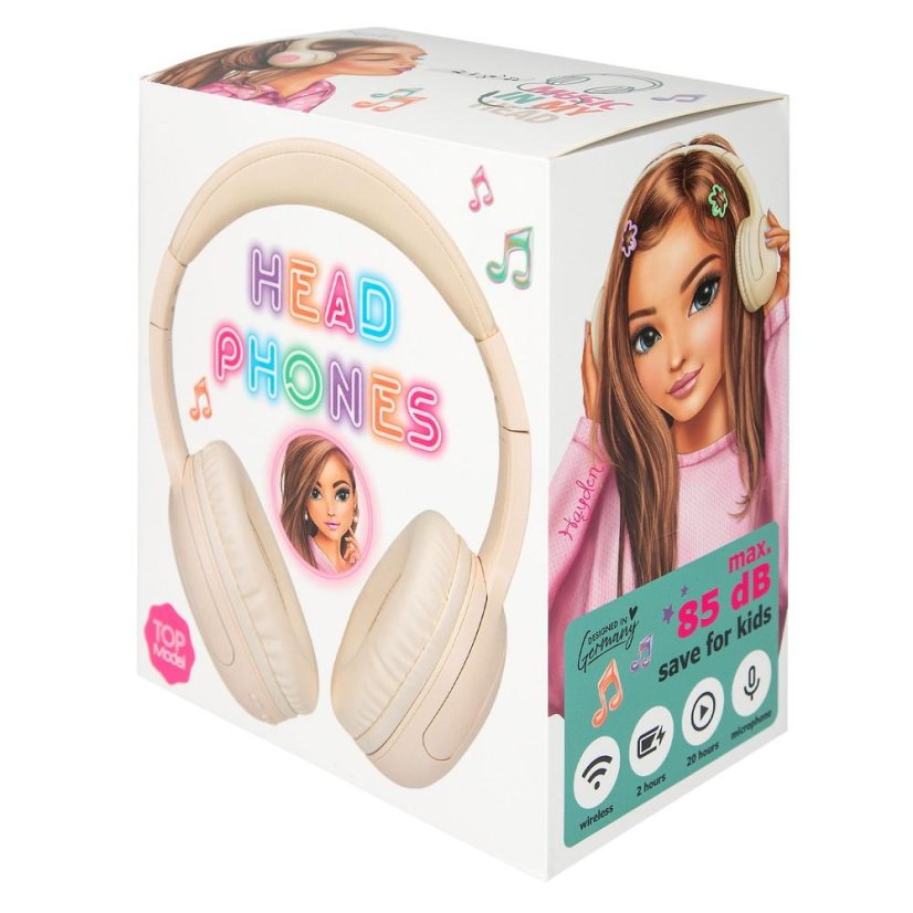 Top Model Wireless Headphones, Cream