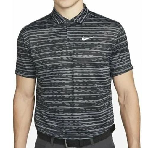 Pánské triko Nike Tiger Woods Advantage Stripe - Barva: Červená, Velikost: M