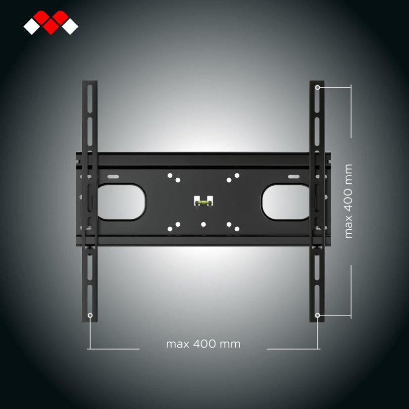 Feste TV-Halterung (Wand/Trockenbau)  Meliconi 480876 Extra 400F CG schwarz
