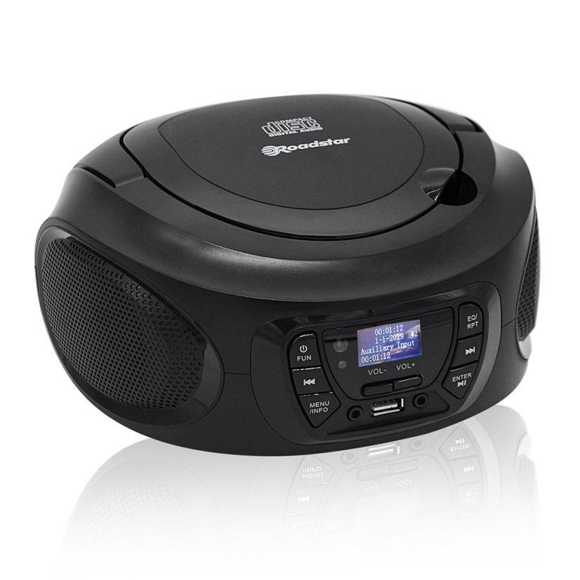 Roadstar CDR-375D+/BK čierny prenosný prehrávač
