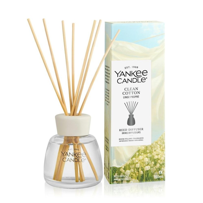 Aromatyczny dyfuzor Yankee candle, Signature Reed, Clean Cotton