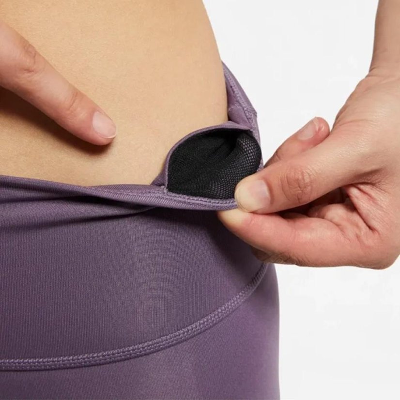 Běžecké legíny Nike Dri-FIT Swoosh - Farbe: Violett, Größe: M