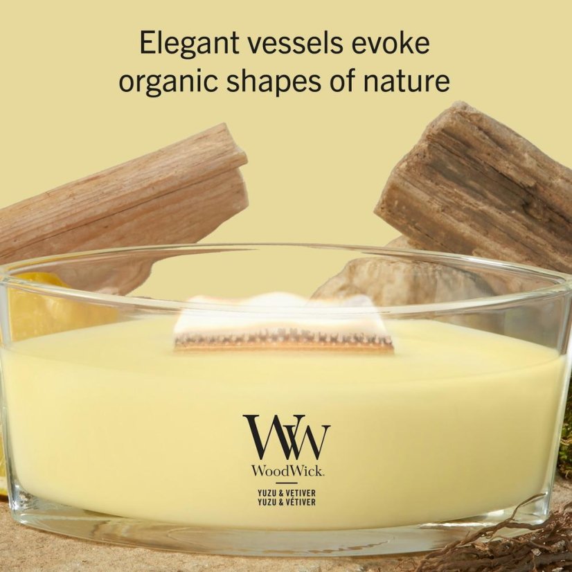 Świeca WoodWick w kształcie łodzi, Yuzu & Vetiver
