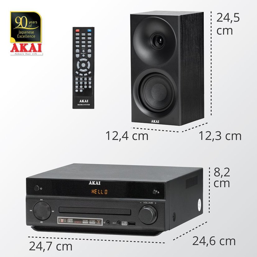 AKAI AM-301 BK black micro system