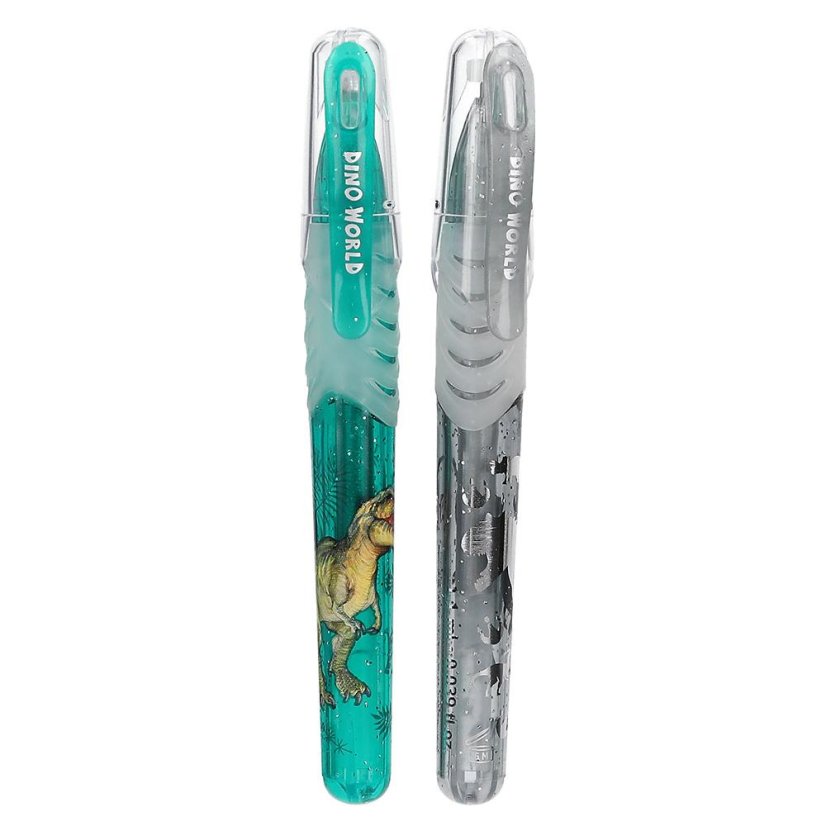 Dino World glitter gel tattoo pens