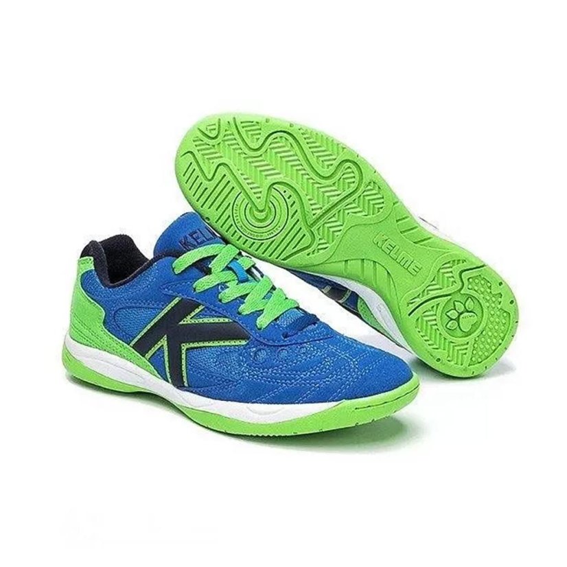 Hallenschuhe Kelme Copa 2.0 - Farbe: Blau/Grün, Größe: 38