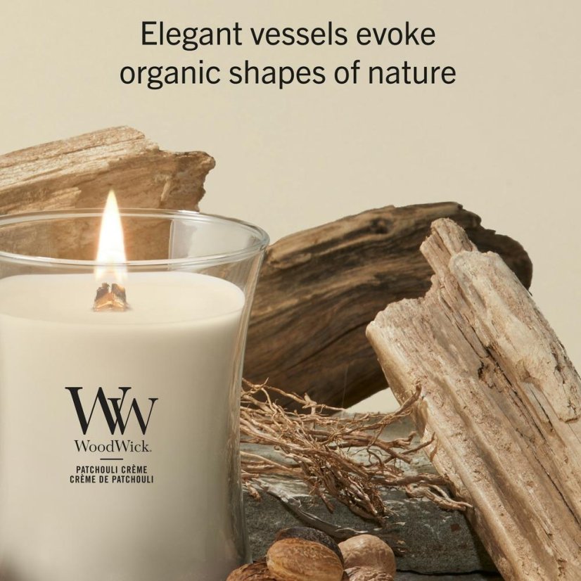 WoodWick Medium Candle, Patchouli Créme