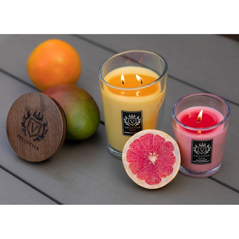 Vellutier Kerze klein, Succulent Pink Grapefruit