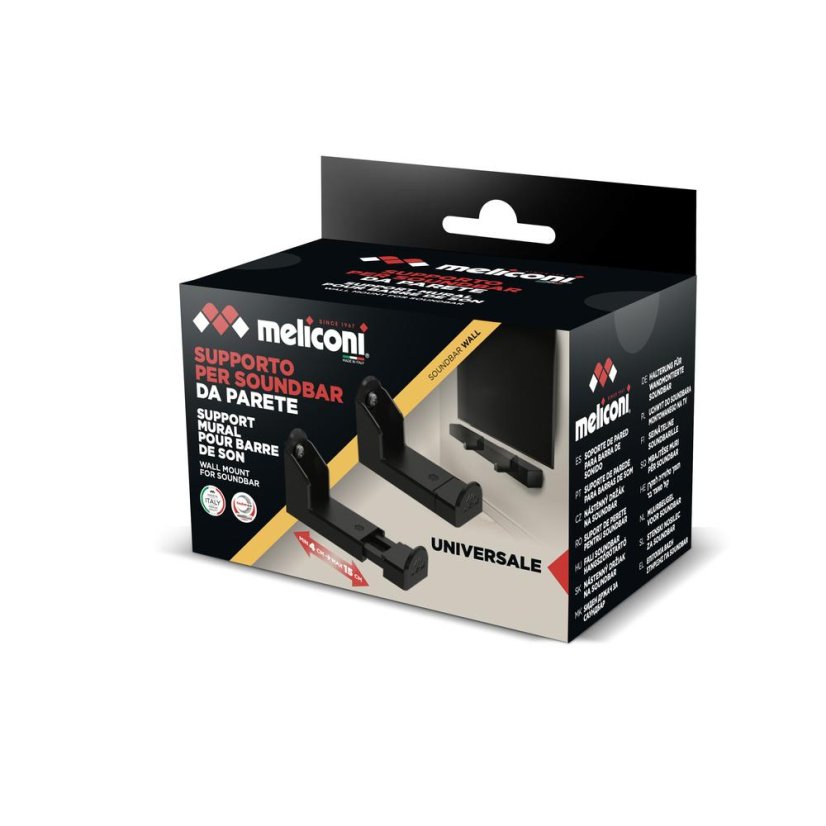 Nástenný držiak pre soundbar, 2 ks Meliconi 480530 čierny