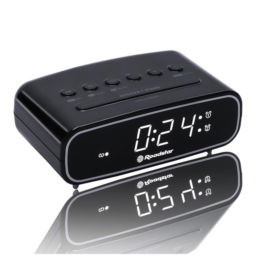 Roadstar CLR-2310/BK black radio alarm clock