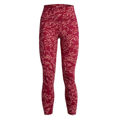 Damskie legginsy Under Armour Meridian Print Ankle - Kolor: Różowy, Rozmiar: L