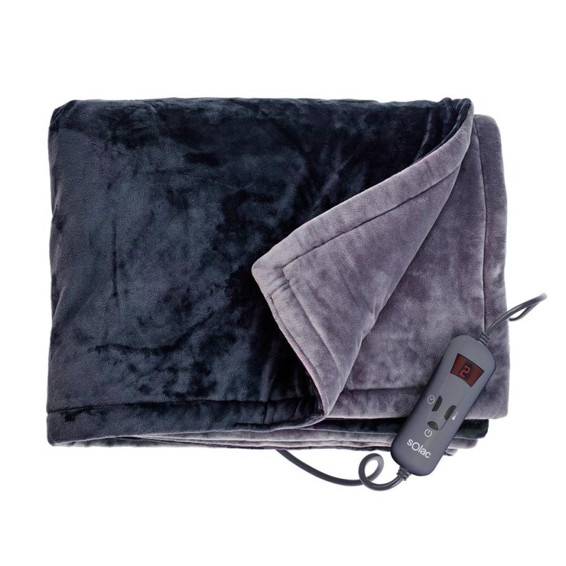 Heizdecke Solac Reikiavik double CT8608 grau-schwarz