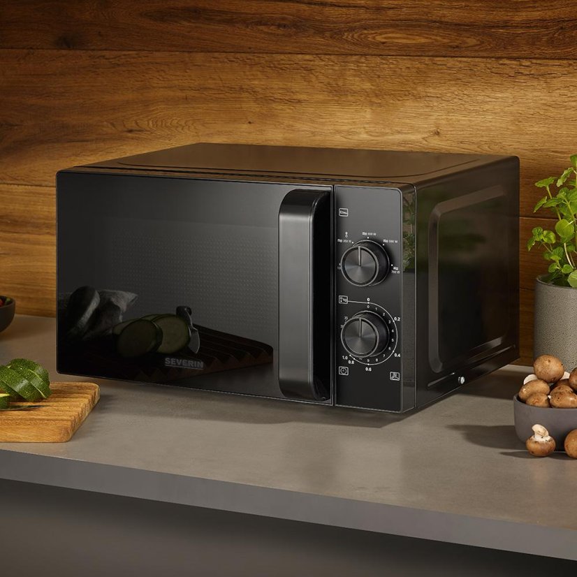 Severin MW 7790 microwave oven, stainless steel/black