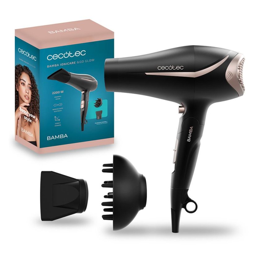 Cecotec Bamba IoniCare & Go Glow 4414 fekete hajszárító