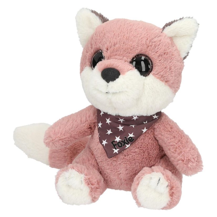 Snukis Foxie Plush Fox – 18 cm, pink and white