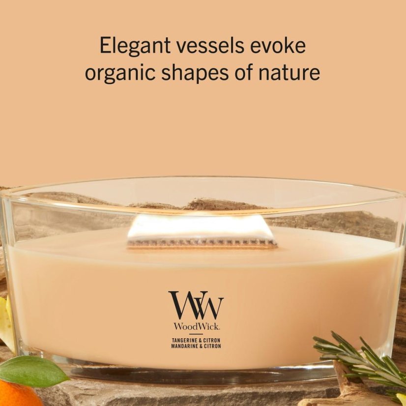 WoodWick hajó alakú gyertya, Tangerine & Citron