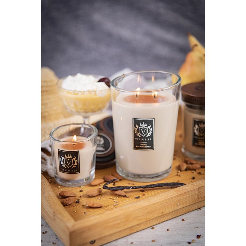 Świeca Vellutier duża, Crema All’Amaretto