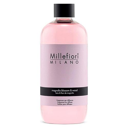 Millefiori Milano Natural, Magnolia Blossom & Wood diffuser refill, 500 ml