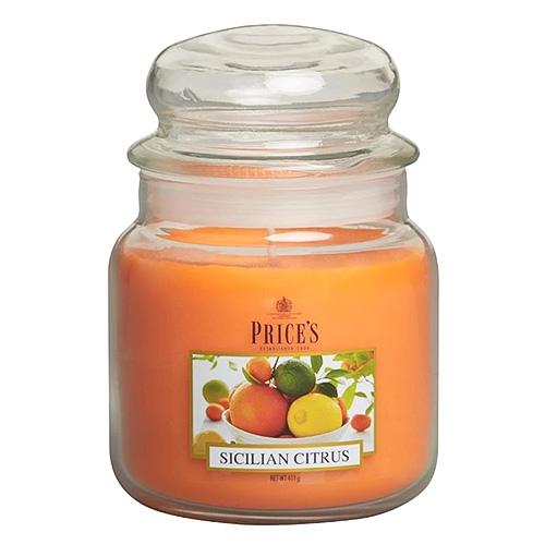 Price's Candles közepes méretű gyertya, Sicilian Citrus