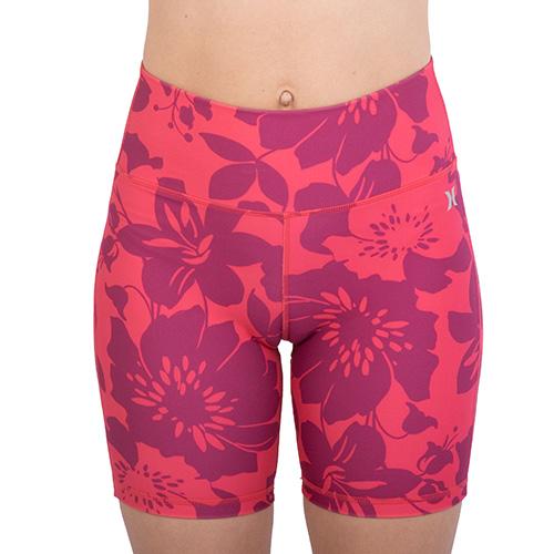 Damskie legginsy Hurley Stable Biker Short - Kolor: Różowy, Rozmiar: L