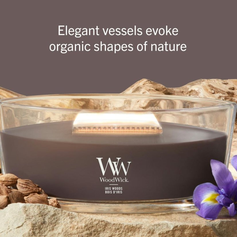 WoodWick Boat Candle, Iris Woods