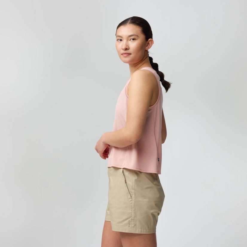 Dámský top Fjällräven Abisko Lite Tank W - Farba: Ružová, Veľkosť: L